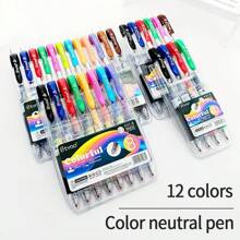 1pc High-Quality Colorful Liquid Ink Gel Pen, Suitable For Artists, Painting, Journaling, 8 Color Set, Large Capacity Marker Pens, Highlighters For DIY Journal & Drawing Back To School