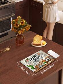 1pc Absorbent Drying Mat, Coffee Machine Mat, Handmade Coffee Pot Drainage Mat, Kitchen Countertop Dish Drying Mat, Breakfast Mat, Non-Slip Heat-Resistant Drainage Mat, Diatomite Drainage Mat, Conceals Stains, Super Drainage Mat, Easy To Clean Dish Rack Mat, Suitable For Kitchen, Dining Table, Cafe, Bar, Holiday, Party, Home Decor, Holiday Gift