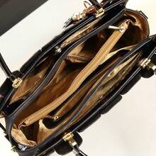 Individualized Splicing Women's Bag Single Shoulder Cross-Body Handbag Patent Leather Atmospheric All-Matching Bag - Rose Gold - View 3