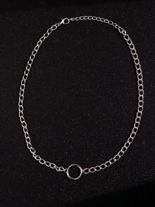 1pc Fashion Punk Chain Necklace For Men, Party Jewelry - Silver - View 6