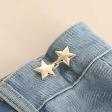 1pc/2pcs/4pcs Star Shaped Detachable Buckle No-Sew Waist Cincher For Loose Jeans, Shrink Waistline - Multicolor - View 18