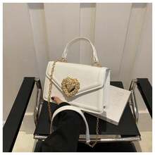 Simple Handbag, 2025 Spring And Summer New All-Matching Ins Chain Messenger Bag, Small Square Bag - White - View 4