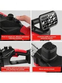 Electric Chainsaw, 12-Inch Cordless Chainsaw With Brushless Motor And 2 12800mah Batteries For Wood Cutting, Tree Trimming, Gardening, Yard And Garden Tools