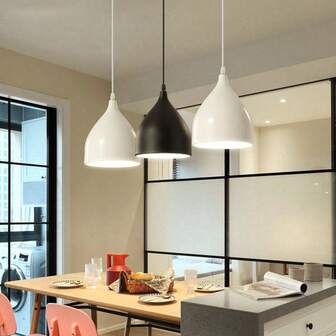 1 件北欧风格餐厅吊灯，木质简约床头灯，创意个性化咖啡店/餐厅/酒吧吊灯，不含灯泡