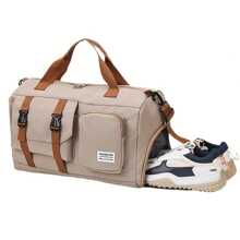 Travel Bag Large Capacity Multifunctional Shoulder Sports Fitness Bag Independent Shoe Compartment Simple Handbag Crossbody Bag