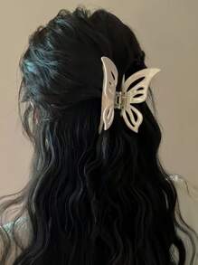 1 pezzo Fermaglio per capelli con design a farfalla, colore unito, carino e versatile. Elegante fermaglio per capelli a farfalla di nuovo stile cinese, fresco e insolito, decorazione vintage di lusso per Ognissanti. Ottimo regalo, fermagli per capelli estivi, pinze per capelli, morsetti per capelli, Molletta per capelli