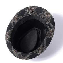 Sombrero de copa de estilo británico, sombrero de caballero nuevo europeo y americano, sombrilla para hombre, sombrero de Jazz, sombrero de fieltro para papá, sombrero de cubo, regalo NUGI - Rojo - Ver 6
