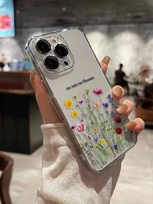 1个精准开孔透明花卉彩绘防震保护手机壳，兼容 16/11/16Pro/16Plus/16ProMax/16E/15ProMax/13/14/12/XS/XR/7G/8P、Galaxy S25/S25Plus/S25 Ultra/A16/A36/A26/A56/A50/A12/A32/A52/A72/A51/A21S/A13/A14/S24/S24Plus/S24Ultra、S22/A52/A53/A54/A55 S23、11/12Pro/12/12X/13Pro/14Pro/15Pro、10/9/Note9/12C/Note11Pro/Note8Pro，国际版，非国内版 - 彩色 - 查看 3