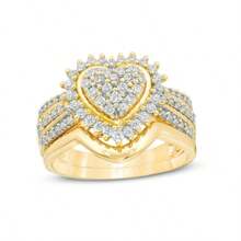 Set de 2 anillos de moda para mujer, anillos de aleación con lustrosa circonita cristalina decorada con corazón, adecuado para el Día de San Valentín, vacaciones, trayecto, citas, fiestas, bodas, compromisos, regalo para esposa, novia, madre, aniversario, Año Nuevo, todas las temporadas