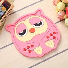 Cute Coaster Silicone Dining Table Placemat Kitchen Accessories Mat Cup Bar Mug Cartoon Animal Drink Pads Cartoon Heat-Resistant Tableware Pot Mat, Cup Mat, Bowl Mat, Waterproof Plate Mat