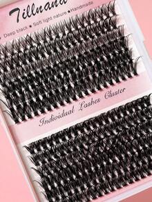 240pcs/12rows Luxurious Mixed 40D+50D Eyelash Extensions 12-16mm, Waterproof Mink Lashes For Natural Look, Suitable For Daily Makeup Or Outdoor Events - Black - View 1