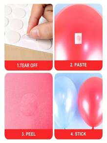 Balloon Glue,Acrylic Double-Sided Tape, High-Viscosity And Strong Nano-Double-Sided Tape, Die-Cut And Thickened Round Magic Glue Party Supplies Balloon Accessories