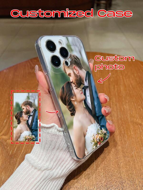 1 Stück personalisierter Foto-Anpassungsfall, unterstützt Einzelbildanpassung/Vollmusterkonstruktion/individuelle Signatur, transparente TPU-Linsen-Handyschutzschale, erfüllt individuelle Kundenwünsche! Kompatibel mit 16 Pro Max/16 Pro/15 Pro Max/14 Pro Max/13 Pro Max, A12/A13/A14/A15/A52/A54/A55/13C, OPPO A15/A17, Honor X6a/X7b/X8b/X6, S23 Ultra/S24 Ultra/A52s, VIVO, OPPO, SAM, Redmi; geeignet für Geschenke und den täglichen Gebrauch