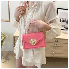Simple Handbag, 2025 Spring And Summer New All-Matching Ins Chain Messenger Bag, Small Square Bag - Pink - View 2