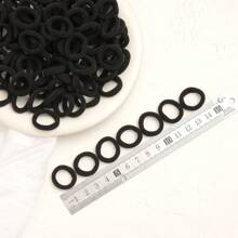 500pcs/Set High Elastic Black Simple Versatile Cute Hair Scrunchies, Mother's Day Gift Hair Ties Ponytail Holders Hair Elastics Hair Rope