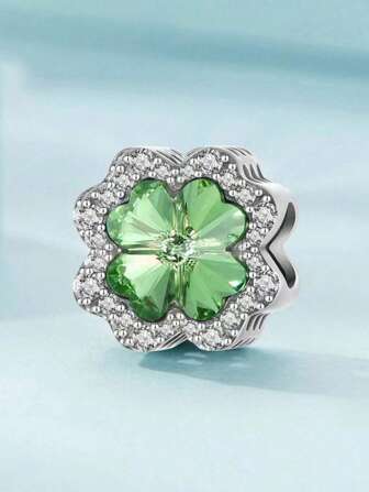 1 件经典绿色四叶草 DIY 手链串珠适用于 DIY 手链、项链、创意 DIY 珠宝配饰