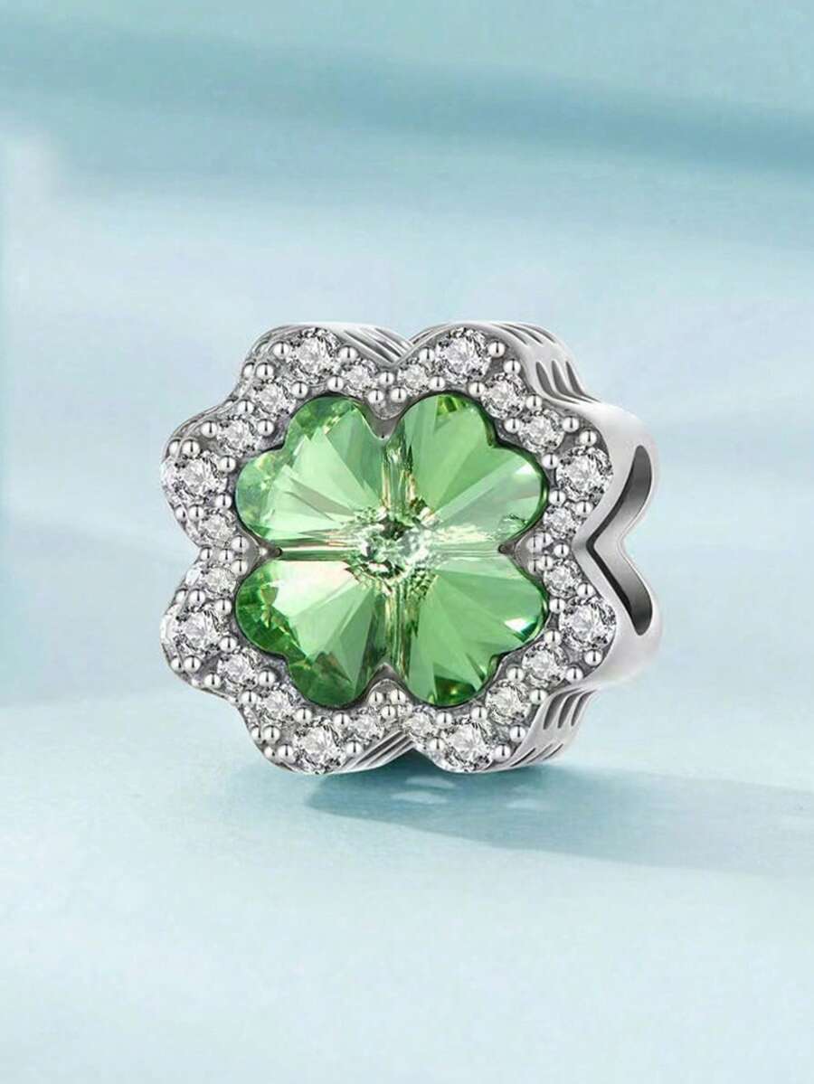 1 件经典绿色四叶草 DIY 手链串珠适用于 DIY 手链、项链、创意 DIY 珠宝配饰