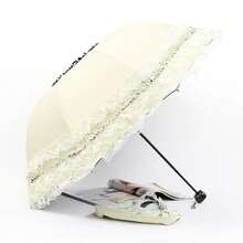Vintage Lace Parasol Foldable Gothic Lolita Umbrella Rain Anti-Uv Protection Sunblock Umbrella Dome Photo Props Girls Parasol - Purple - View 5