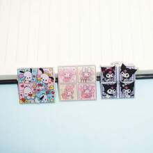Sanrio 3Pcs/Set Sanrio Kuromi Melody Pochacco Brooch Pin For Backpack Clothing Accessories Birthday Party Kawaii Jewelry Decoration