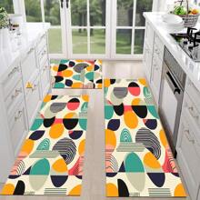 1/2 Piezas Felpudo de cocina minimalista moderno, adecuado para interior/exterior, absorbente de agua y antideslizante, aplicable a dormitorio, baño, cocina, entrada - Decoración del hogar lavable a máquina