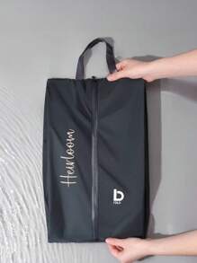 1 pièce Sac de rangement pour chaussures brodé personnalisé, sac de voyage portable grande capacité pour chaussures, housse de voyage et d'affaires pour chaussures, organisateur de chaussures de sport et de pantoufles, étui à chaussures imperméable et anti-poussière, convient à un usage quotidien, excellent cadeau pour la famille, les amis, les mères, les pères, peut être utilisé pour la fête des mères, la fête des pères, la Saint-Valentin, la fête des infirmières, Noël, anniversaire