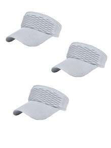 3 Peças/1 Peça Chapéu de Viseira Solar para Mulheres, Chapéus de Tricô Elásticos, Chapéu Esportivo de Secagem Rápida com Abas Largas, Chapéu de Golfe, Chapéu de Sol Multicolor Portátil para Montanhismo e Atividades ao Ar Livre, Viseira, Boné, Chapéu sem Tampa