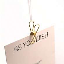 10pcs Gold Hollow Fish Shaped Binder Clips, Metal Bull Head Paper Clips For Office File Organization, Stapling And Storage,Back To School,School Supplies