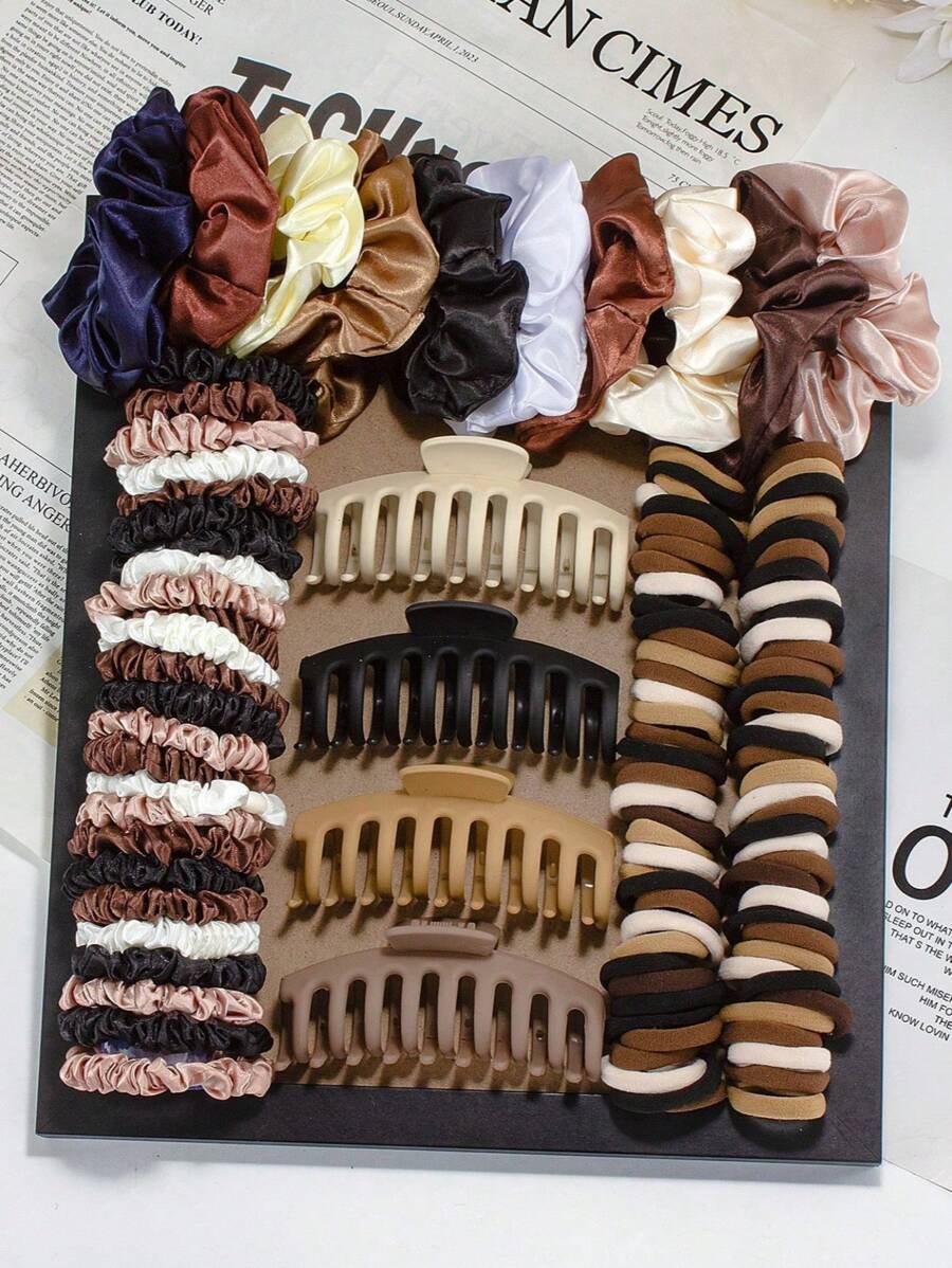 117 Stück/Set mit rosafarbenen süßen Sommer Haaraccessoires, einschließlich Haarband, große Blumen Haarspangen, Haargummis und Scrunchies - geeignet für Mädchen und Frauen, ob für den Weg zur Arbeit, Dates, Partys oder Urlaub, kann Ihre Frisurbedürfnisse erfüllen und Sie zum Fashion-Fokus machen - Neues Design für 2025, Haaraccessoires, Haarklammern