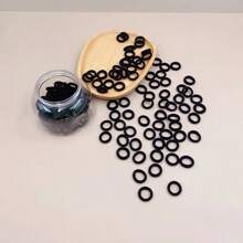 500pcs/Set High Elastic Black Simple Versatile Cute Hair Scrunchies, Mother's Day Gift Hair Ties Ponytail Holders Hair Elastics Hair Rope