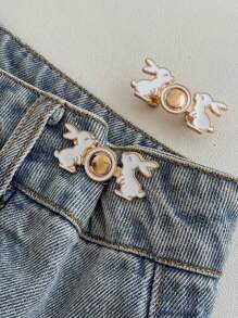 1/5Pcs Pants Waistband Cincher Clips, Fashion Versatile Decorative,Waist Buckle Waist Closing Artifact Invisible Adjustable Snap Button Removable Detachable Clothing Pants Sewing Tool Buckle For Jeans Skirts Trousers - DIY Fashion Tool(Sew-Free Tailoring Solution)