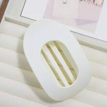 4pcs/1pc Flat Round Shape Hair Clips, Strong Duck Mouth Claw, Comfortable Curved Design Suitable For Yoga, Dates, Versatile