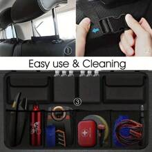 Car Trunk Organizer With 8 Large Storage Pockets, Back Seat Hanging SUV Truck Storage Organizer, Space-Saving Waterproof Durable Foldable Automotive Organizer, Travel Camping Gear, Vehicle Accessories