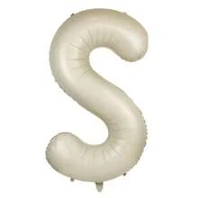 Balão de Letra em Folha de Alumínio Branco Creme de 40 Polegadas com 26 Letras, Adequado para Festas de Aniversário, Dia dos Namorados, Temas de Casamento, Formatura, Aniversário, Decoração de Balões para Festa de Carnaval, Itens de Decoração de Festa Livremente Combináveis