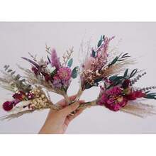 迷你干花束、波西米亚婚礼中心花束、花蕾瓶花束、礼品、家居装饰、潘帕斯迷你花束、秋季装饰、秋季