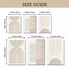 1/3 件极简主义线条艺术墙艺术海报，现代风格墙艺术，抽象几何图案墙艺术，中性色调装饰画，帆布艺术品墙画礼物，适用于客厅、卧室、办公室、墙壁装饰、家居和宿舍装饰，无框/有框