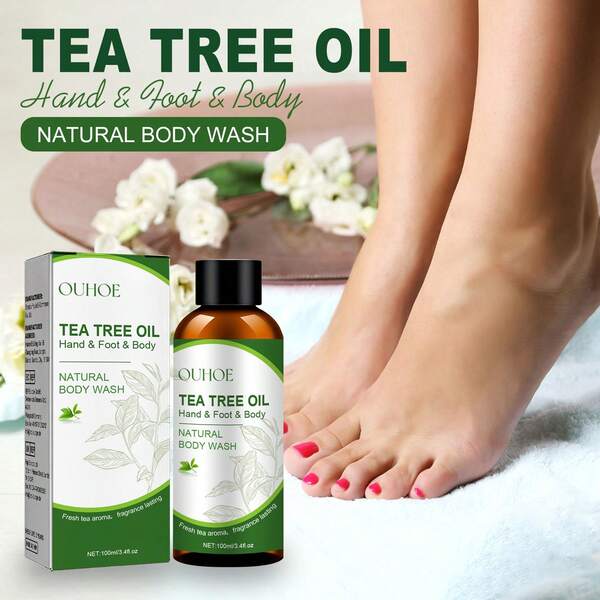 OUHOE Tea Tree Foot Bath Liquid Repairs Heel Calluses And Cracks, Gently Exfoliates And Moisturizes Foot Care Liquid