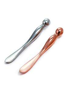 1件/2件/3件 金屬光滑紋理眼霜塗抹器 化妝品分裝勺 面部眼霜塗抹器 面膜勺 眼部按摩棒 - 彩色 - 查看 9