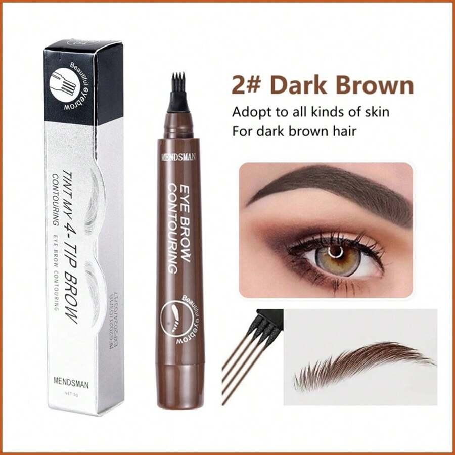 [MENDSMAN] Fine 4 Pronged Eyebrow Pencil, Natural 3D Eyebrow Effect, Creates Natural Eyebrow Makeup, Waterproof, Sweat-Proof, Long-Lasting And Non-Smudging, Easy Draw For Clear Eyebrows, Nice Gifts For Women, And For Valentine's Day