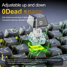 ATTACK SHARK X68HE 游戏机械键盘磁力开关 0.01mm 快速触发 8000Hz SOCD/Rs 0.125ms 适用于专业游戏 - 彩色 - 查看 7