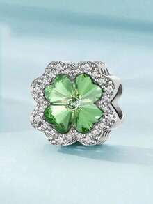 1 件经典绿色四叶草 DIY 手链串珠适用于 DIY 手链、项链、创意 DIY 珠宝配饰