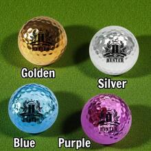 1/3/6/9 balles de golf électroplaquées personnalisées (or, argent, violet, bleu), personnalisation de votre initiale et de votre nom, haute visibilité, équipement de golf durable et précis, structure à double couche de haute qualité, améliore la distance et la précision, idéal pour la pratique et la compétition, cadeau de golf parfait, convient pour la pratique et la compétition