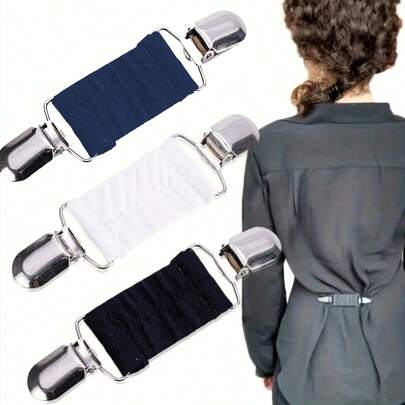 1pc/2pcs Vintage Sweater Clip Scarf Brooch Lapel Pin Waist Cincher Decorative Accessory