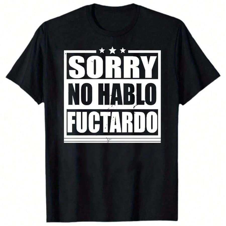 Sorry No Hablo Fucktardo Shirt, Fathers Gift, Funny Dad Shirt, Funny Sarcastic T-Shirt 190g - 黑色 - 查看 1