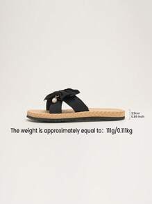 2025 New Fashion Versatile Butterfly Decor Sandals, Comfortable Thick Sole Elastic Band, Stylish & Elegant For Travel