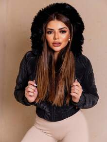 Women Down Coats - Blanco y Negro - Ver 5