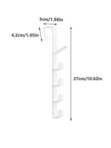 1/3 piezas Gancho vertical multifuncional en la parte trasera de la puerta, estante de almacenamiento sin perforaciones en la parte trasera de la puerta, gancho para bolsos, gancho colgante para ropa en armarios, dormitorios y habitaciones, ganchos de plástico, adecuado para dormitorios, salas de estar, puertas de baño, artículos para el hogar (blanco, negro, marrón)