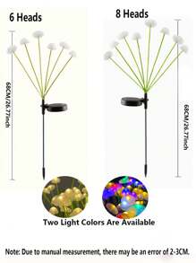 1/2pcs New Outdoor Solar Lights ,Solar 6/8LEDS Jellyfish Lights, Mushroom Lights, Waterproof Outdoor Solar Decorative Lights, Garden Decoration Lights, Outdoor Landscape Lawn Lights, Energy Efficient Novelty Gifts, Home Creative Gifts