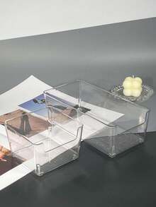 Drawer Desk Top Makeup Storage Box - Combination Transparent Plastic Drawers Organizer, Multi-Function Makeup Brush Holder, Tray, Gift Box, Accessory Organizer For Cosmetics, Jewelry, Office, Suitable For Vanity, Bathroom, Kitchen, Bedroom,For Holiday Beach, Bathroom Collection, Bedroom Collection, Large Capacity - Clear - View 5