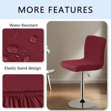 1 szt./2 szt. Wodoodporny pokrowiec na krzesło z wysokimi nogami i niskim oparciem z mlecznego jedwabiu, elastyczny pokrowiec na krzesło obrotowe bez podłokietników z elastycznego spandexu, zdejmowany i zmywalny, chroni przed zalaniem i zarysowaniami, odpowiedni do jadalni, salonu, sypialni, baru, biura, hotelu i na bankiet, pokrowce na krzesła barowe, pokrowce na krzesła barowe, pokrowce na stołki, pokrowce na krzesła barowe z oparciem, krzesło toaletkowe, pokrowce na krzesła kuchenne, pokrowiec na krzesło wysokie, zestaw 2 krzeseł barowych, Boże Narodzenie