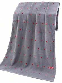 Valentine's Day Heart & Love Embroidered Towel Set, Adult Couples Bath/Hand Towel, Personalized Gifts, Soft & Absorbent For Outdoor Pool, Home Use, 1pc Towel Or 1pc Bath Towel Or 1 Set Home Bathroom Decor Back To School For Beauty Salon Home Bathroom